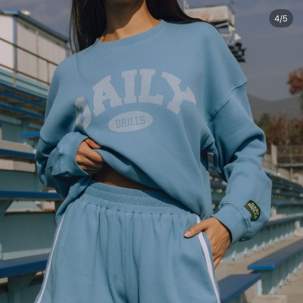 Blue Daily Drills Sweatshirt in Malibu